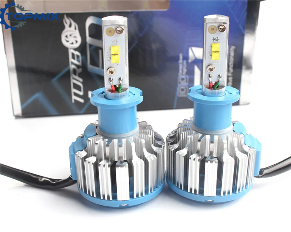 2017 Super Bright H3 Led Car Headlight 7000LM 70W/set Driving Lamp Bulb Automotive External Main