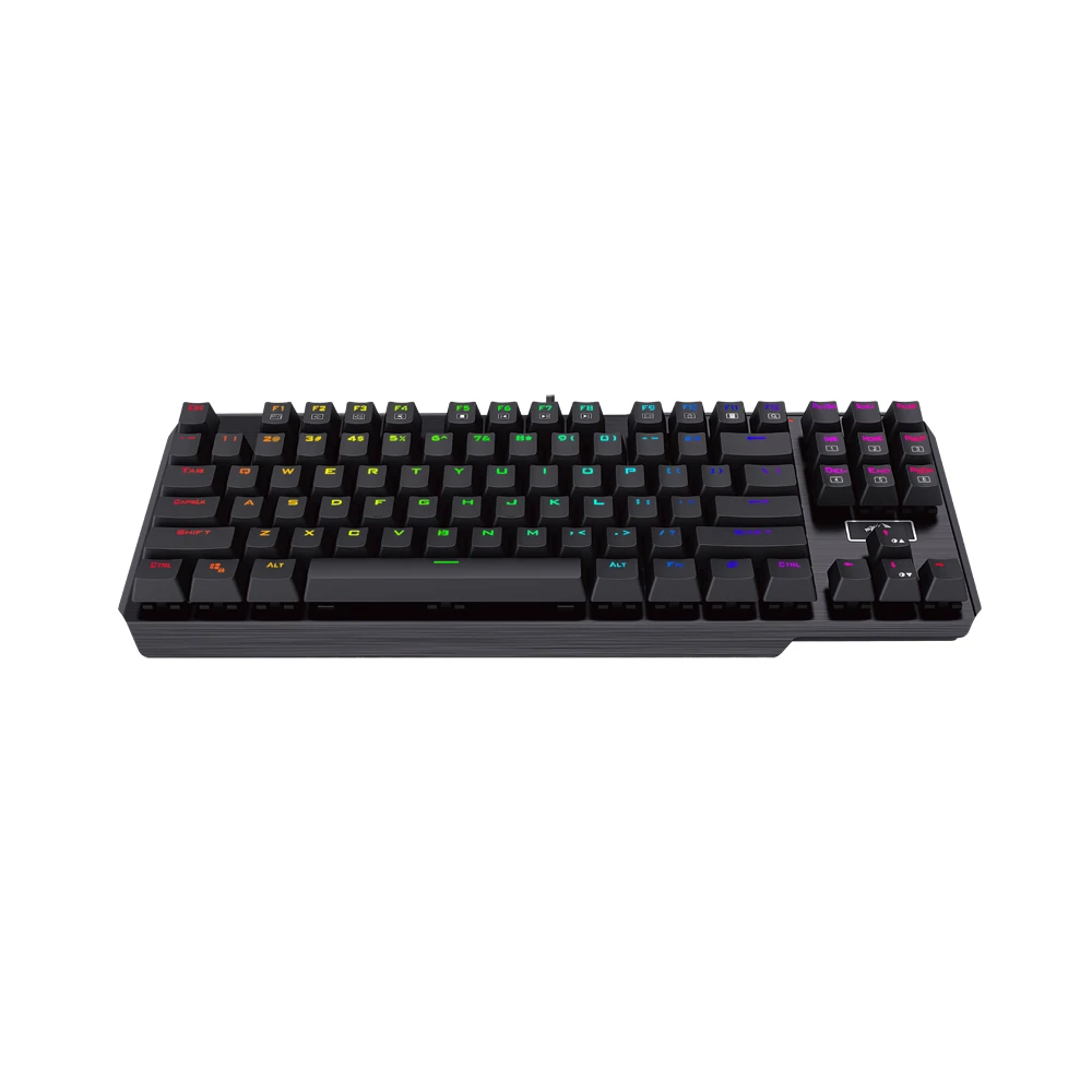 Redragon USAS K553 RGB светодиодный подсветкой 87 клавиш анти-ghosting Механическая игровая клавиатура для геймера Outemu синий выключатели-ghosting