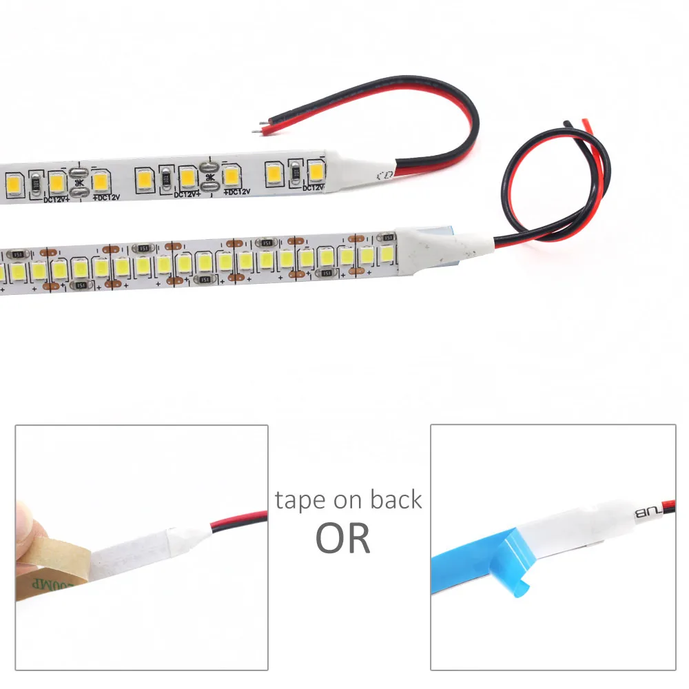 LED 스트립 조명 12V DC SMD 2835 120LED/M 1M 2M 3M 4M 5M Tira LED 스트라이프 테이프 따뜻한 흰색 240LED/M 유연한 실내 홈 조명