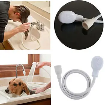 

Hair Dog Pet Shower Sprays Hose Bath Tub Sink Faucet Attachment Washing Bathroom Accessories
