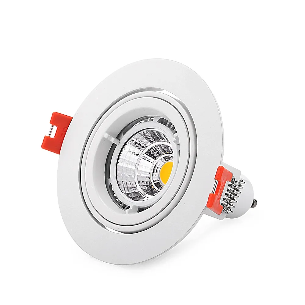 

100pcs Round White led bulb cup holders Aluminum Frame GU10 / MR16 led spot light ceiling fixture fittings