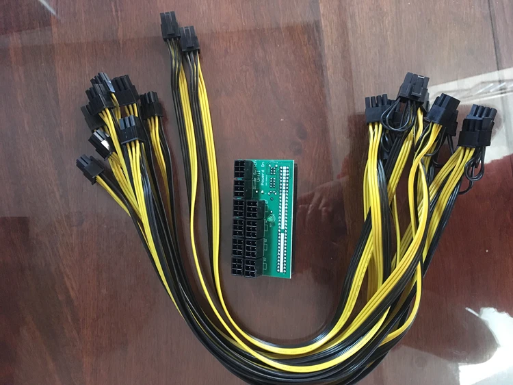 Server Power supply for DPS-800GB A 1000W with 6pin to 6+2pin breakout Board Adapter for Ethereum Mining ETH working well
