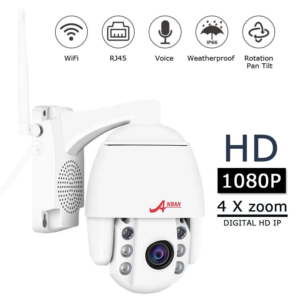  ANRAN IP Camera 1080P HD PTZ Network Camera Home Video Surveillance Camera 2MP HD CCTV Camera IP Su