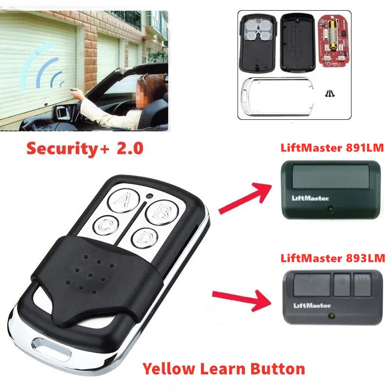 

for 891LM 893LM LiftMaster 3 Btn Remote Transmitter Garage Gate Security+ 2.0 myQ 953ESTD
