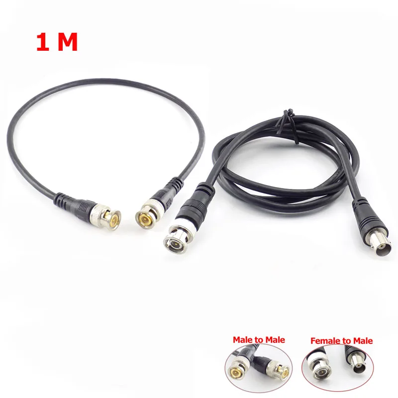 

1M BNC Male to Male Plug BNC Femal to Male Adapter Connector Cable CCTV Extension Coaxial Line Camera System Accessories
