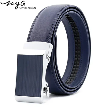 

ZAYG Belt blue 3.5cm genuine leather belts for men high quality genuine leather belts for men high quality mens belts luxury