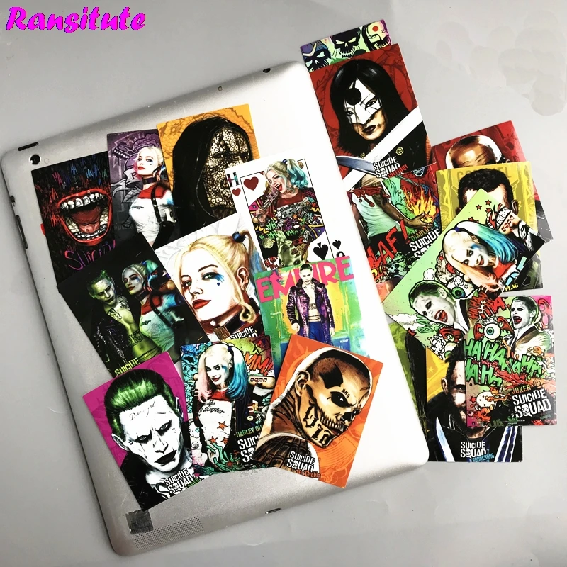 R150 20 шт./компл. Suicide SquadPVC Водонепроницаемая забавная наклейка игрушка багажная Наклейка мотоцикл и багажная наклейка для ноутбука