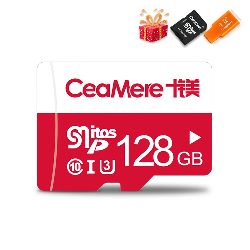 CeaMere карта памяти 256 ГБ 128 Гб 64 Гб U3 UHS-3 32 ГБ Micro sd карта класс 10 UHS-1 флэш-карта памяти Microsd TF/sd карта s для планшета - Емкость: 128 ГБ