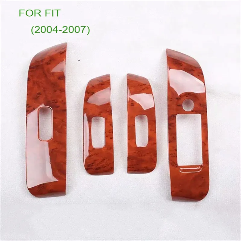 

Fit For HONDA FIT 2004-2007 Car car styling cover door Window glass panel Armrest Lift Switch Button trim frame 4pcs