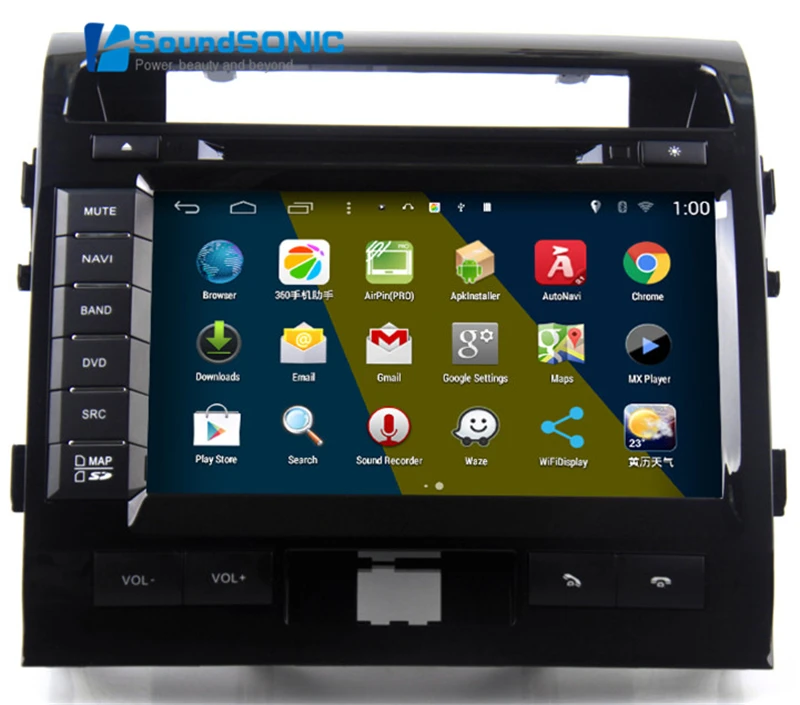 Android 4.4.4 для Toyota Landcruiser Land Cruiser 200 LC200 Авто Радио Стерео DVD gps навигации навигация