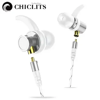

Chiclits Sport Earphone with Mic Super Bass Exercising Removable Headset with Memory Wire Earbuds Detachable Cables for iphone