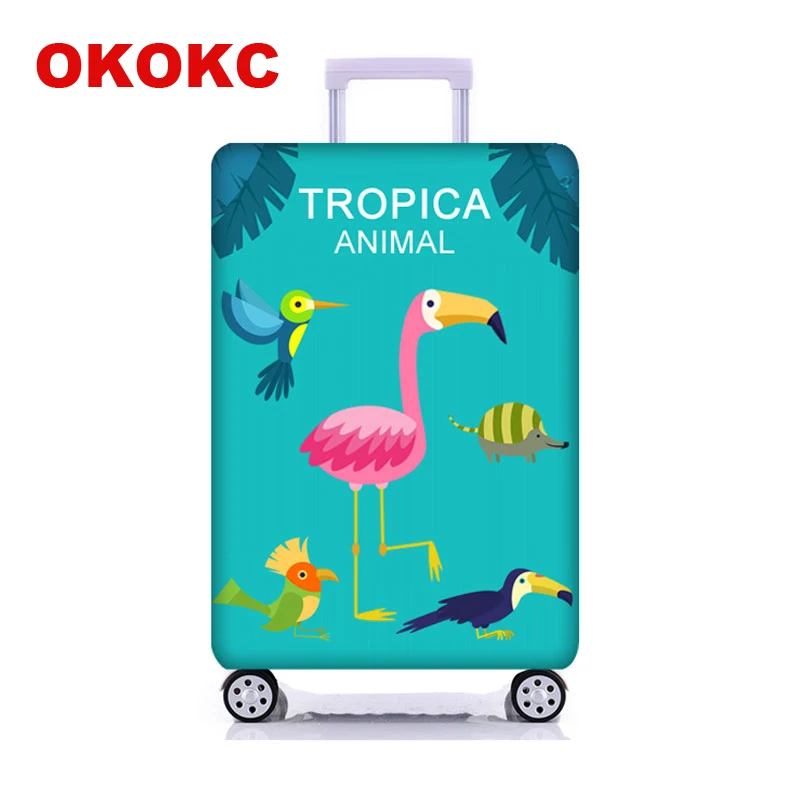 OKOKC Фламинго путешествия чемодан защитный чехол для 18 32 дюймов тележка