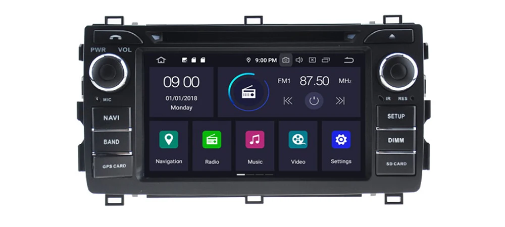 Android Car Multimedia player 2 Din WIFI GPS Navigation Autoradio For Toyota Fortuner 2012~2014 touch screen Bluetooth 11