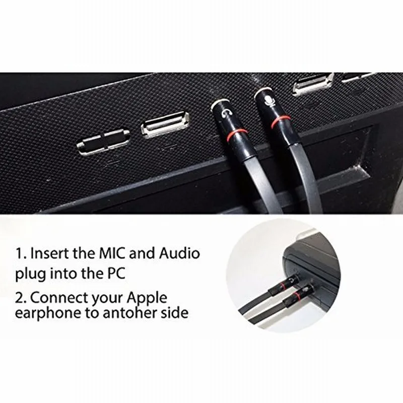 Portefeuille Headphone Splitter For Computer 3.5mm Female to 2 Dual 3.5mm Male Headphone Mic Audio Y Splitter Cable Smartphone (4)