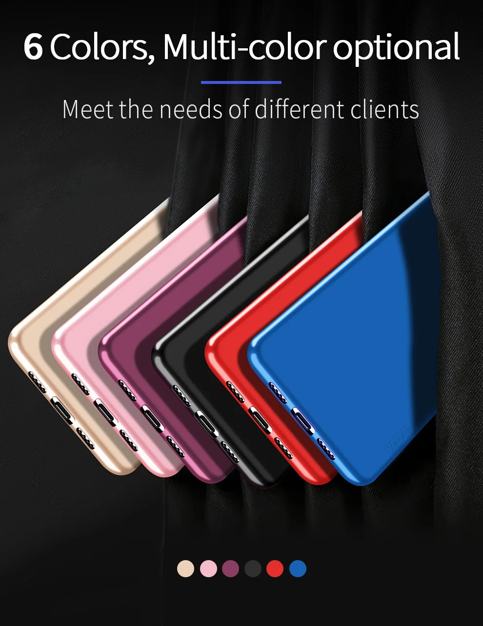 For Xiaomi 6 Ultra Thin Shockproof TPU Hybrid Case Cover,360 degree full cover matte soft tpu case 6 color, multi-color optional (2)