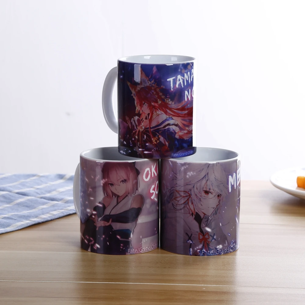 Аниме Fate Grand Order Jeanne dArc Alter Saber Tamamo no Mae Okita Souji Merlin Scathach Emiya кружка для косплея FGO