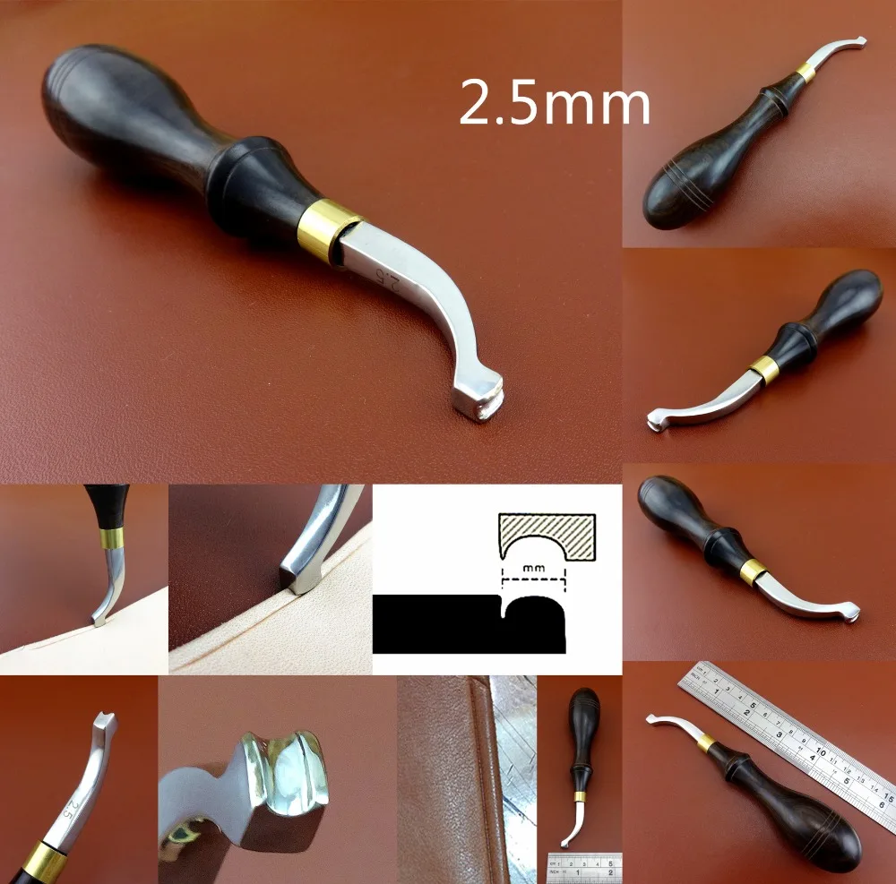 

1pc 2.5mm Leather Craft Shallow Round Convex Edge Creaser Press Line Decorate Tool Sewing Carving Stitching Stamp Knife Cutter