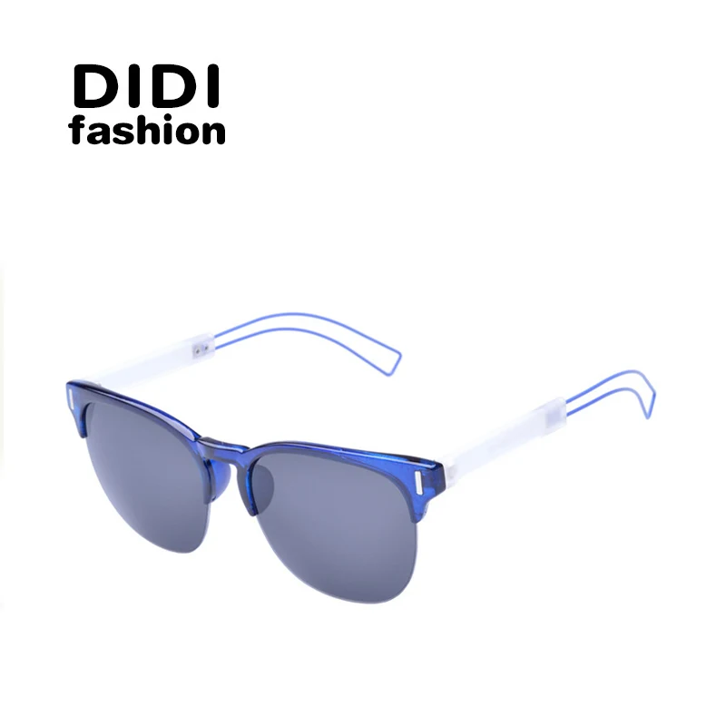 Солнцезащитные очки DIDI для пар роскошные Брендовые оверсайз с плоскими линзами