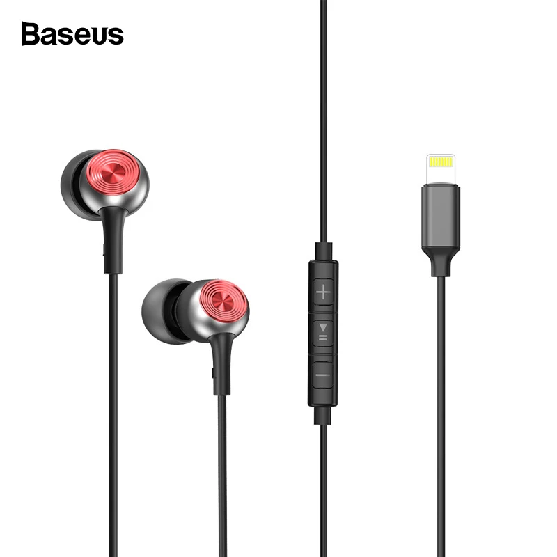 Baseus P02 проводные наушники стерео Бас Звук гарнитура вкладыши наушники с микрофоном наушник для iPhone X 8 7 kulakl k IOS 11 10 9 8