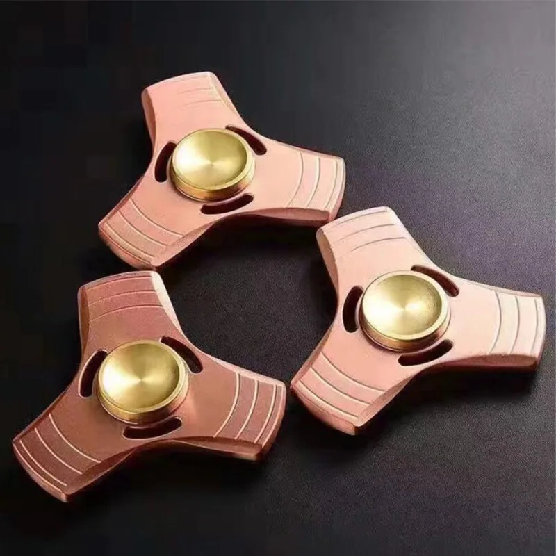 Ручной Спиннер fidget spinner gyro декомпрессия треугольник медный палец гироскоп креативный декомпрессия вентиляционные игрушки