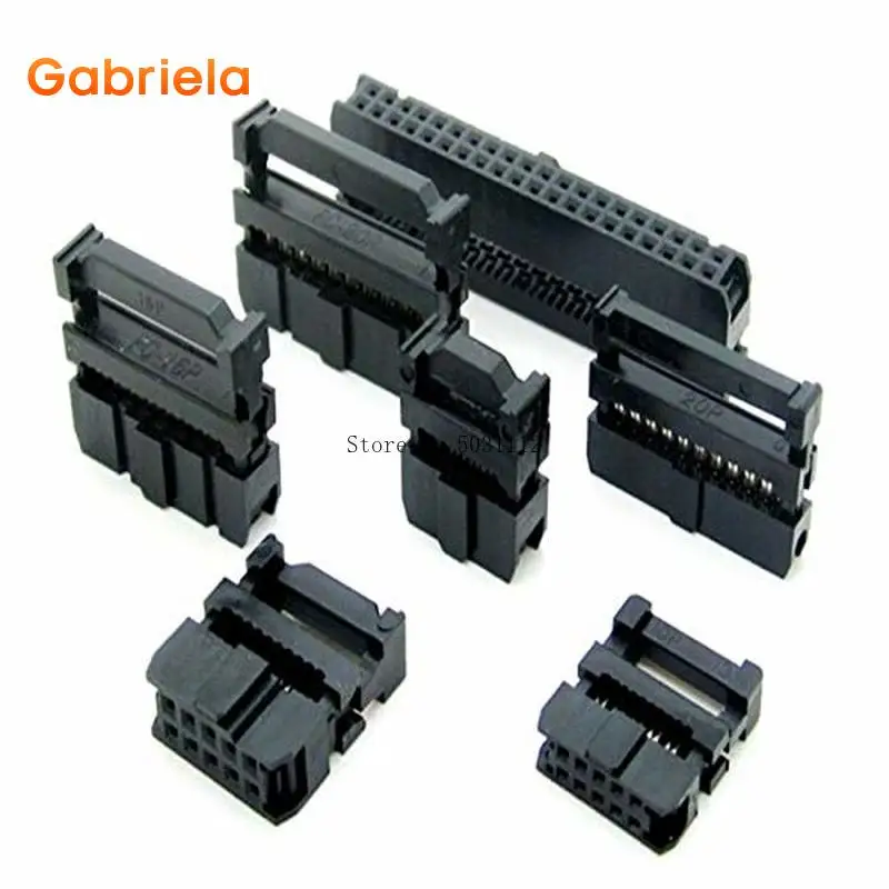 10 компл. FC-6P 8P 10P 12P 14P 16P 18P 20P 24P 30P 34P 40P50P64P IDC гнездо 2x5 Pin двухрядный шаг 2 54 мм разъем