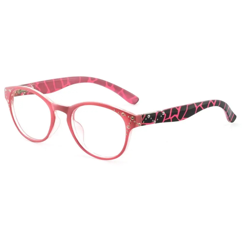 Анти-усталость очки для чтения для женщин+ 1,25+ 1,75 прозрачные линзы дальнозоркость по рецепту увеличительные очки Маре AZZURO OC5004 - Цвет оправы: C1 pink