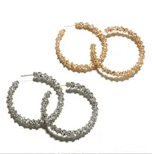 2019 Boho Trendy Big Round Hoop Earrings For Women Sliver Gold Alloy Large Circle Earrings Charming Fashion Jewelry Oorbellen 2019 Boho Trendy Big Round Hoop Earrings For Women Sliver Gold Alloy Large Circle Earrings Charming Fashion Jewelry Oorbellen