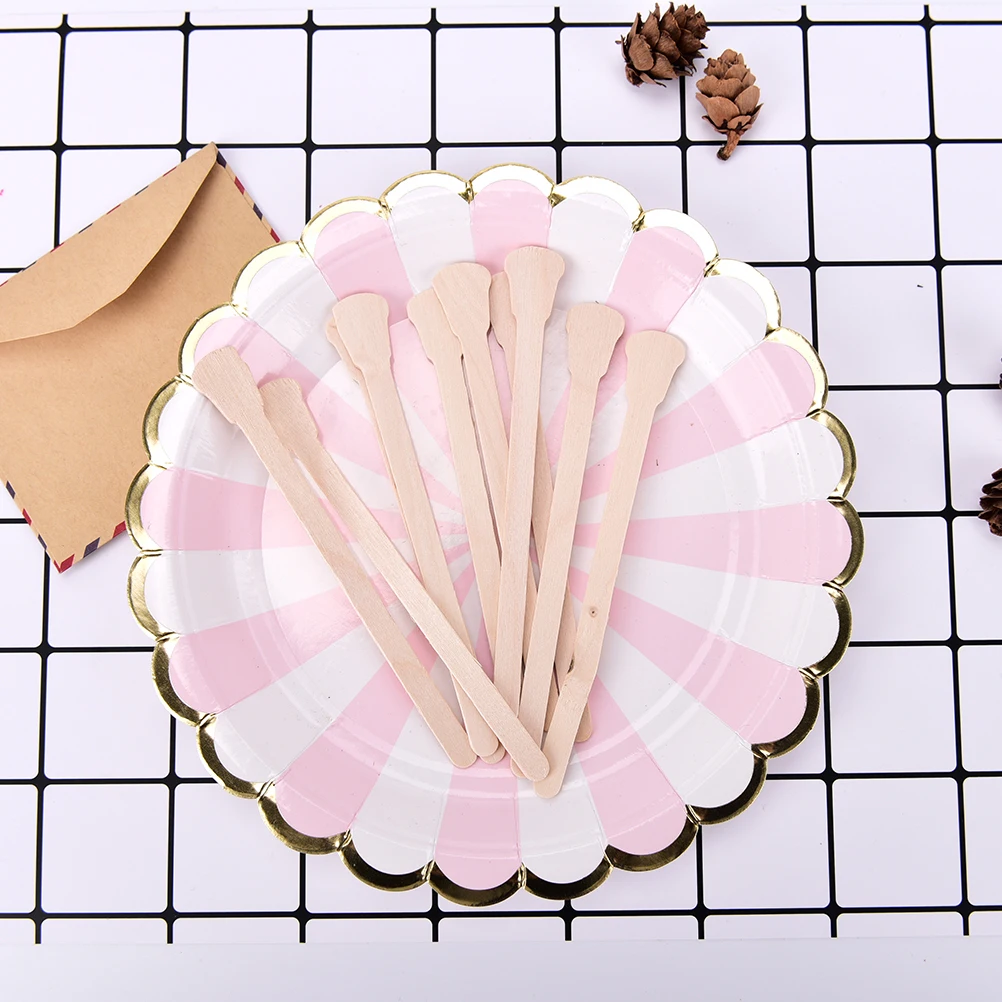 10 Teile/paket Körper Haarentfernung Stick Wachs Waxing Einweg-sticks Schönheit Kulturbeutel Kits Holz Zungenspatel Spachtel Bambus-sticks