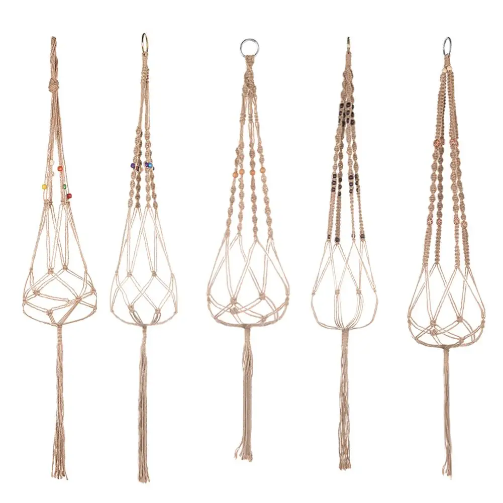 

and Knitting Cotton and Hemp Rope Plant Hanger Flower Pot Hanging As House Office Ornament Garden Park Outdoor Indoor Decor 10