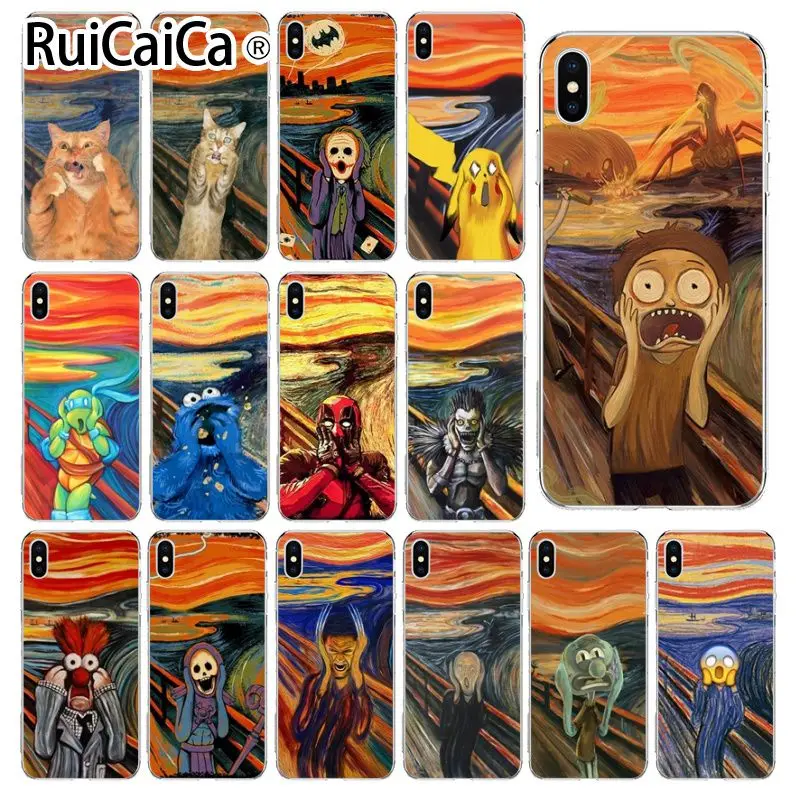 Чехол для мобильного телефона Ruicaica cram by Munch с забавным рисунком кота Apple iPhone 8 7 6 S