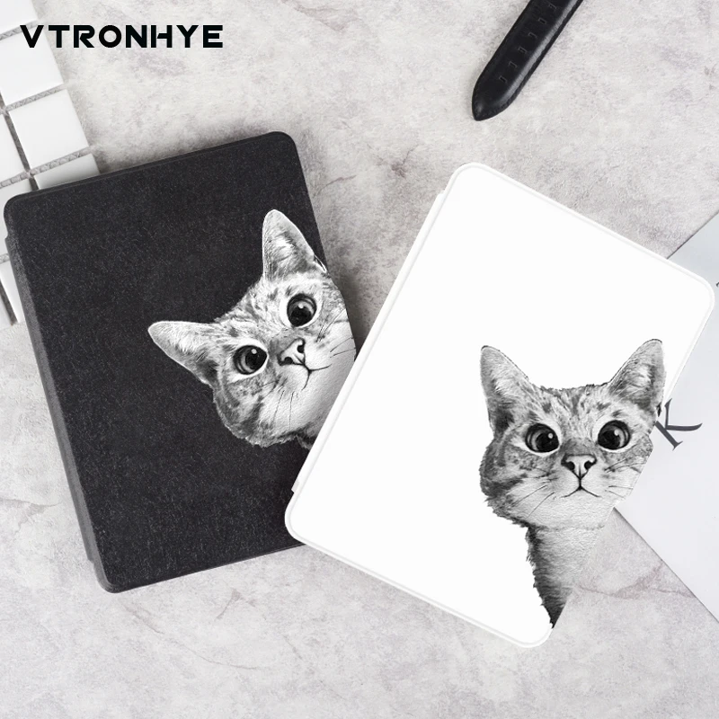 Case for Capa Amazon Kindle Paperwhite 1 2 3 Lovely Cat Smart