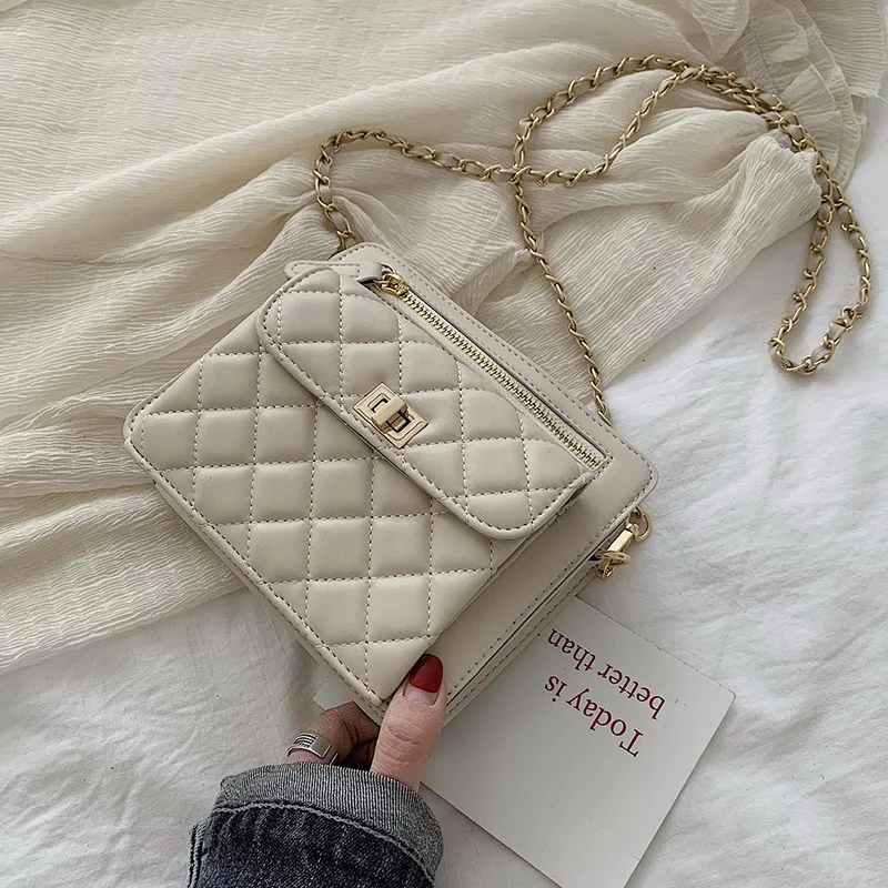 

High Sense Baggage Girls 2019 New Korean Version Westernized Baggage Chain Fashion Single Shoulder Slant Baggage