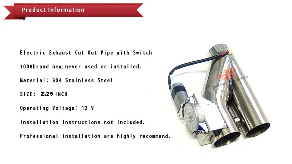 2, 2,25, 2,5, 2,75, 3 дюйма SS304 Y Pipe cutter 1 drag 2 Электрический выхлоп Catback Down Pipe выхлоп байпасный клапан кнопка переключения