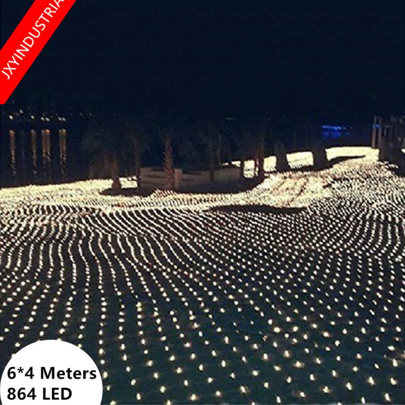 

DHL free shipping / LED Net Light 6M* 4M 860 Leds Meshwork Lamp String Light Curtain Xmas Wedding Party Holiday Christmas Fairy