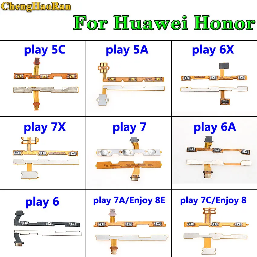 Гибкий кабель ChengHaoRan для Huawei Honor Play 5A 5C 6 6A 6X 7x7 7A 7C Enjoy 8 8E кнопка
