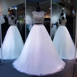 ZYLLGF сексуальное вечернее платье с открытой спиной, с круглым вырезом, в пол, Белый Тюль, африканские кристаллы, бисером, платье для мамы RS21