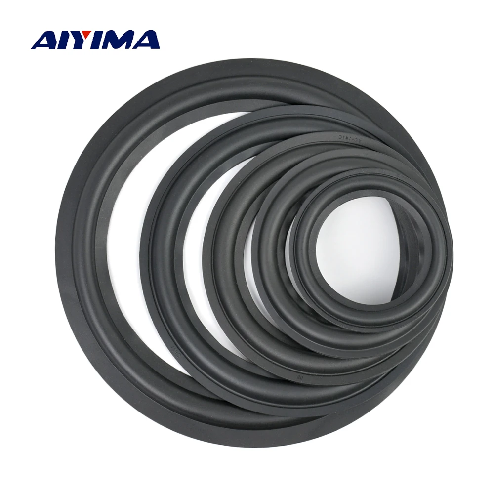 AIYIMA 2Pcs Audio Speaker Rubber Surround 4/5/6.5/8/10 Inch Speakers