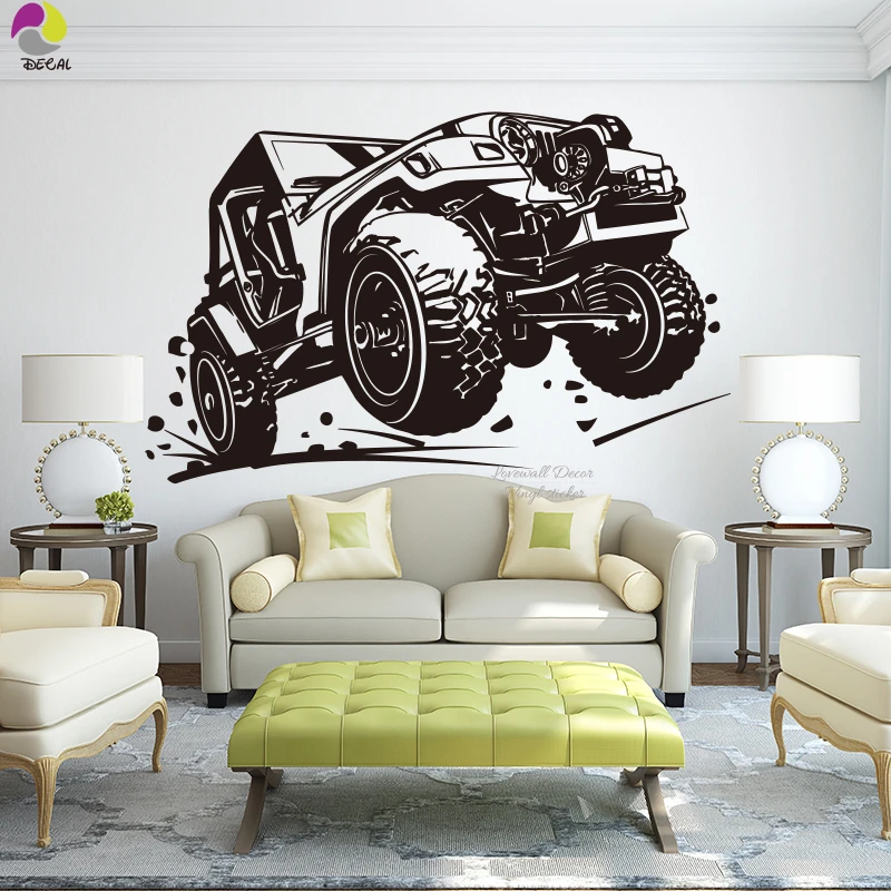 new off road vehicle racing car wall sticker baby nursery ford bmw chevrolrt ecosport rc car wall decal home decor stencil wall stickers aliexpress
