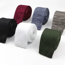Fashion Men's Colourful Tie Knit Knitted Ties Necktie Solid Color Narrow Slim Skinny Woven Plain Cravate Narrow Neckties