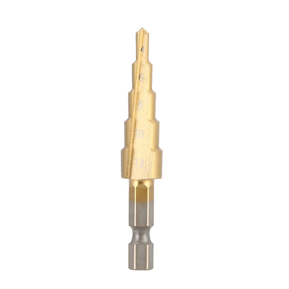 Multifunctional HSS Titanium Coated Straight Flute Step Drill Bits Tool Essential Hardware Tool Pagoda Drill Bit