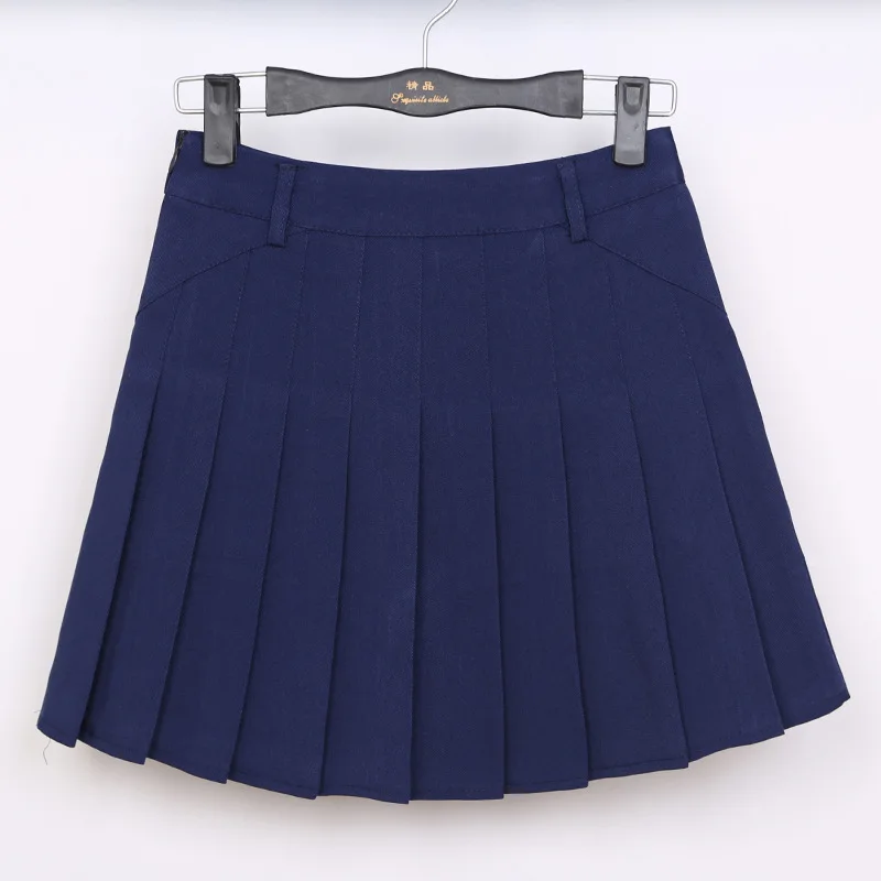 Летняя новая Корейская Женская высокая талия мини-юбка плиссе Юбка с шортами Faldas Mujer школьная теннисная юбка для девочек