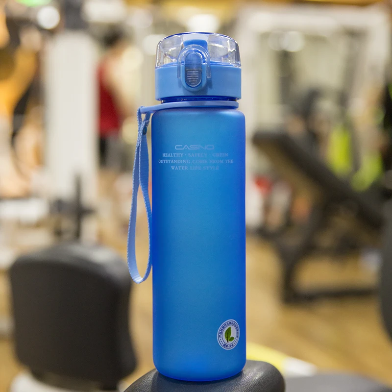 

CASNO Sport Bottle Portable Vehicle Water Bottle Leakproof Automatic Buckle plastic Water Bottle 560ml drink bottle