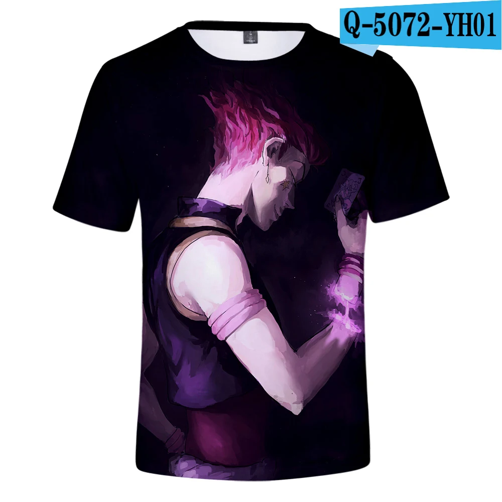 Футболка Hisoka 3D футболки для мужчин/женщин с коротким рукавом летние футболки крутой Harajuku 3D принт Горячая Аниме персонаж Hisoka мальчик футболка - Цвет: 3D