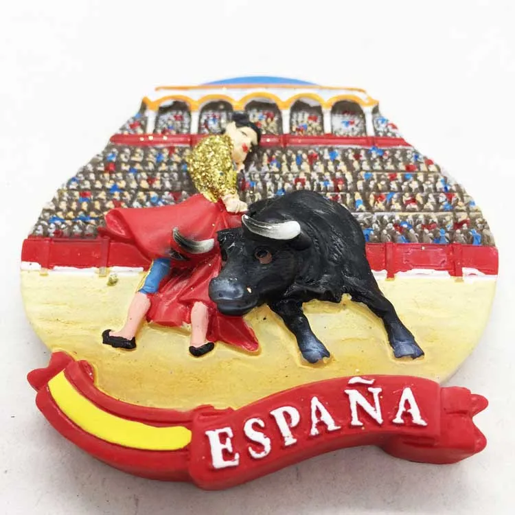 Испанский национальный бульдог шоу Творческий Путешествия сувенир магнитные наклейки стикеры на холодильник