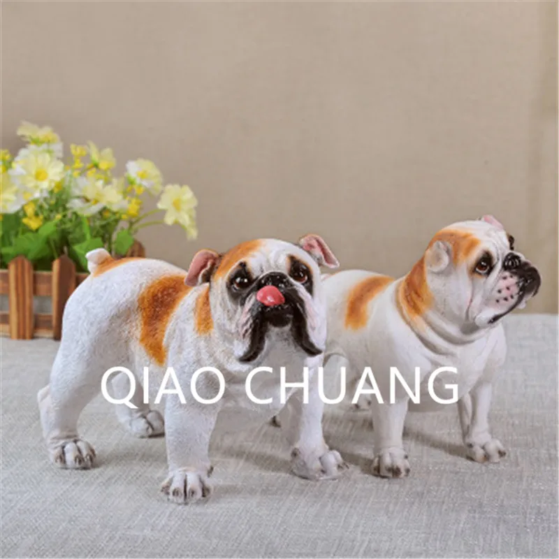

Creative Simulation Static Model Gundogs Golden Retriever Bulldog Colophony Crafts Home Furnishing Articles G928