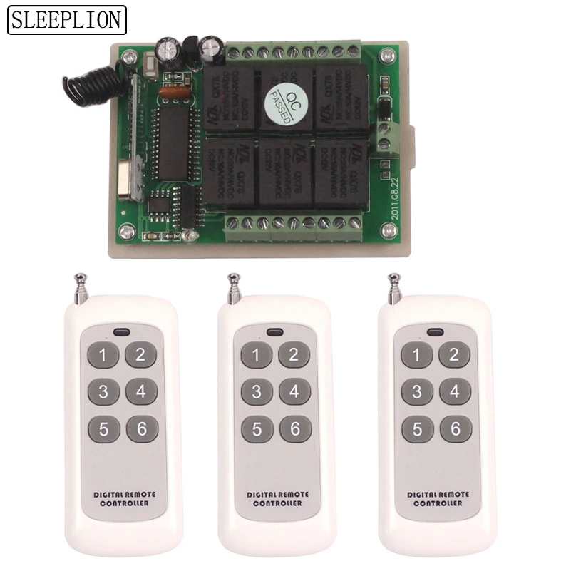 12V 6CH Remote Switch 315433MHz With Remote Control Relay Switch 12V Relay Module 6CH Module Board Box (2)