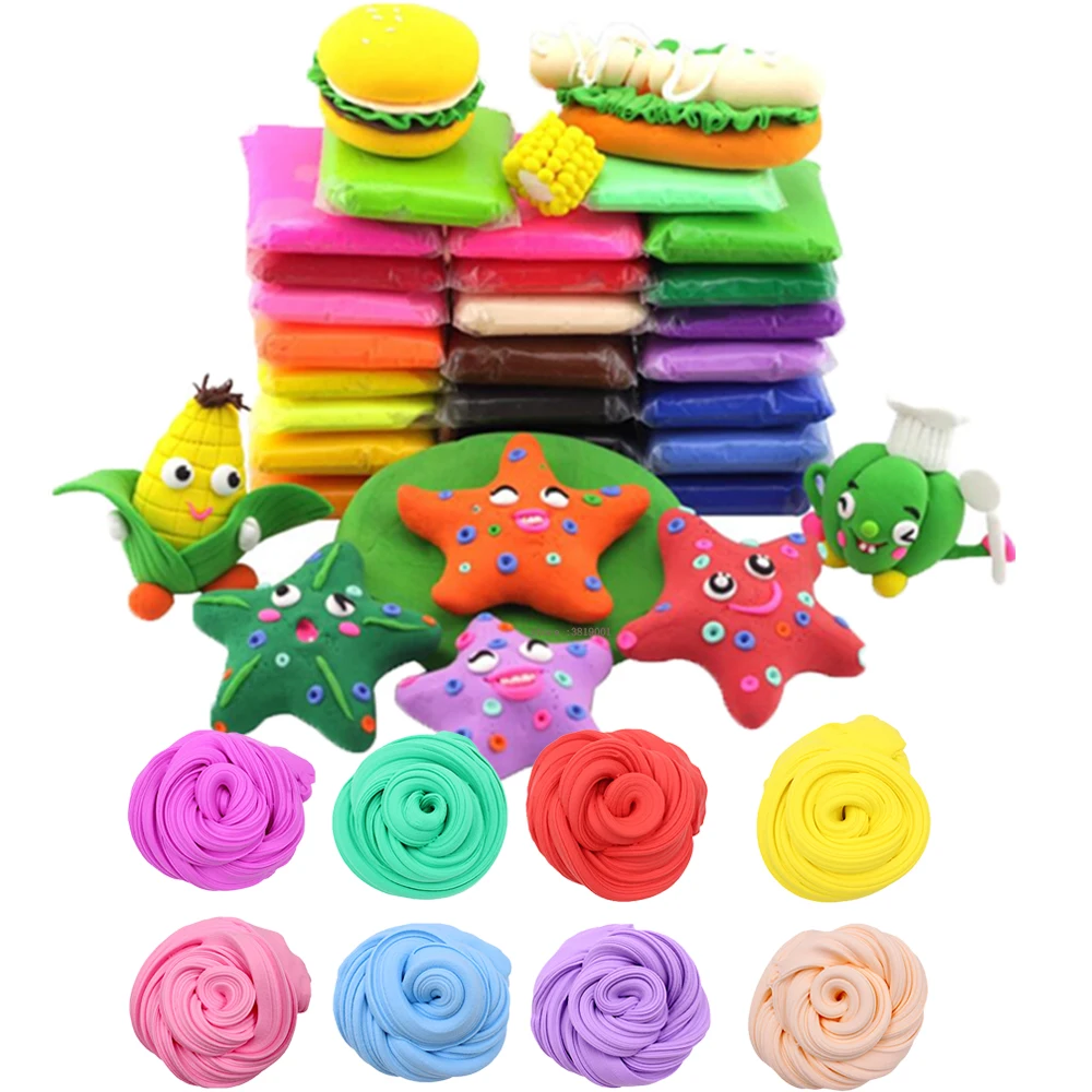 3D Fluffy Foam Slime Clay Ball DIY Light Soft Cotton Charms Slime Fruit