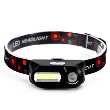

LED Headlight USB Rechargeable Headlamp COB Head Lamp Hiking Flashlight 18650 Torch Camping Night Fishing Light