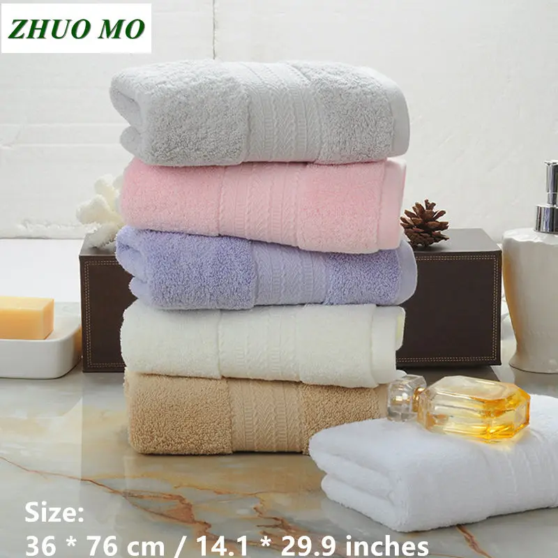 

5Pcs 100% cotton Face Hand Towel bathroom thick High Quality 35cm*75cm 6 colors Brand Bath Towel Adult men women basic Towels