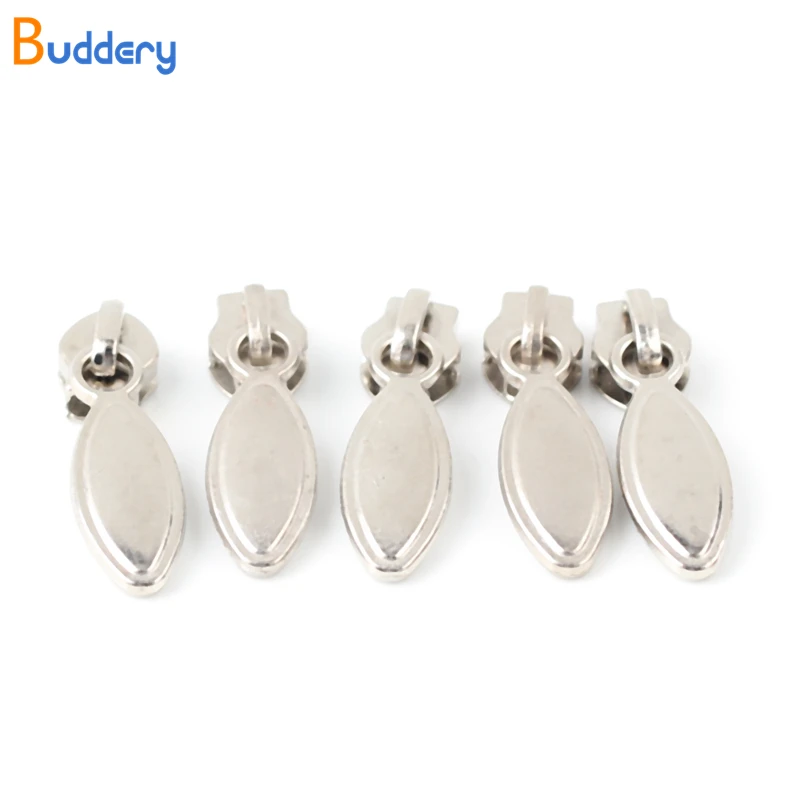 

10pcs wholesale 3# Zinc Alloy Non Lock Zipper Puller Zipper Sliders For Sewing oval Sewing And Craft Diy Home & Garden